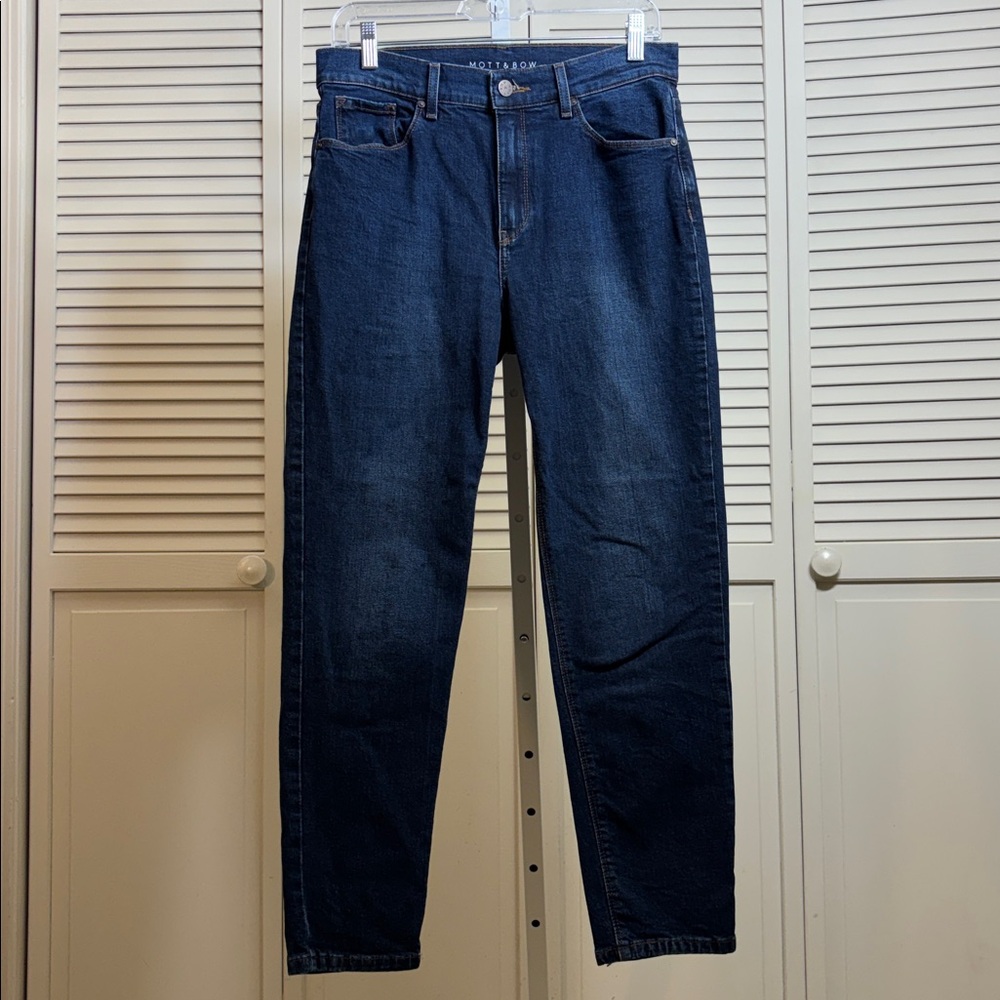 Mott & Bow Mom Ridge Jeans Dark Blue Wash Size 28 x 28